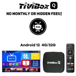 4K MEDIA STREAMER Android 12 TV Box DUAL WIFI-BT Voice Remote Model (Q)